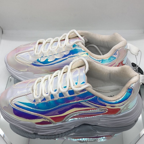 Iridescent Starship 🌟 Yoga Mat Comfort Cushioned Bounce Color Changing Sneakers - Picture 6 of 15